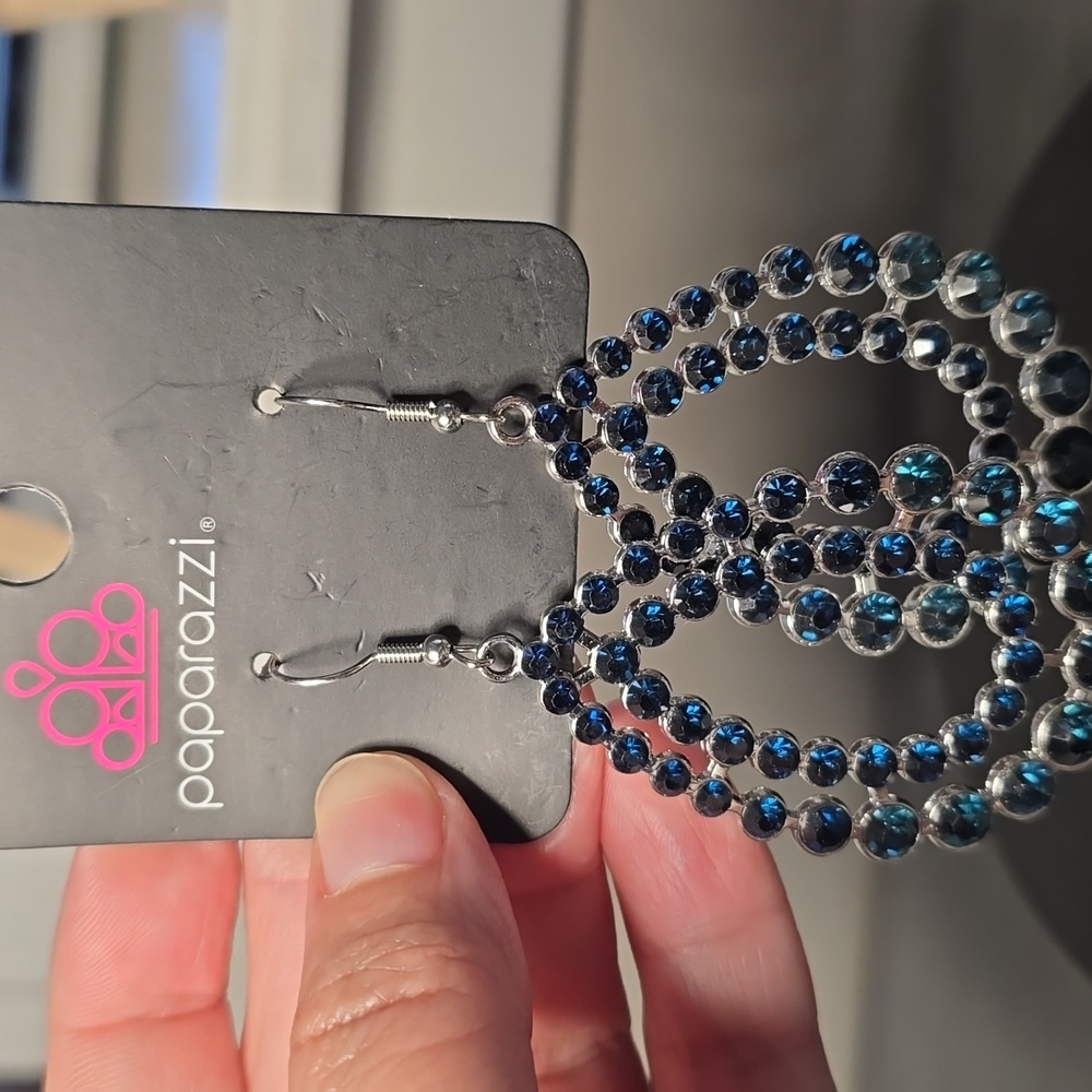 Paparazzi Sapphire Blue Crystal Earrings